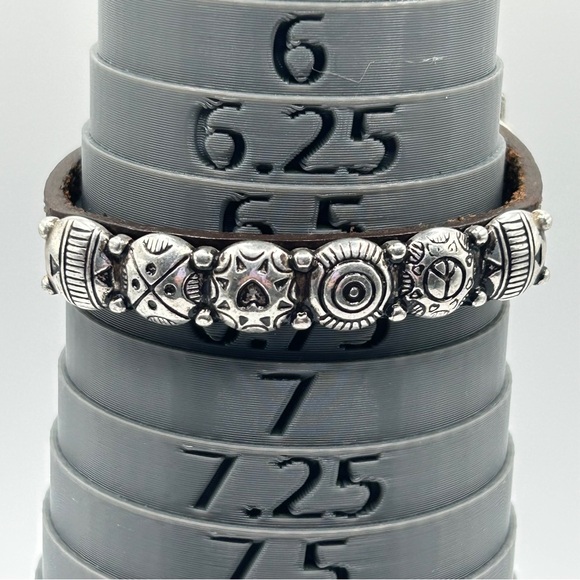 Brighton “Harmony Bandit” Brown Leather Band Bracelet - Picture 8 of 10